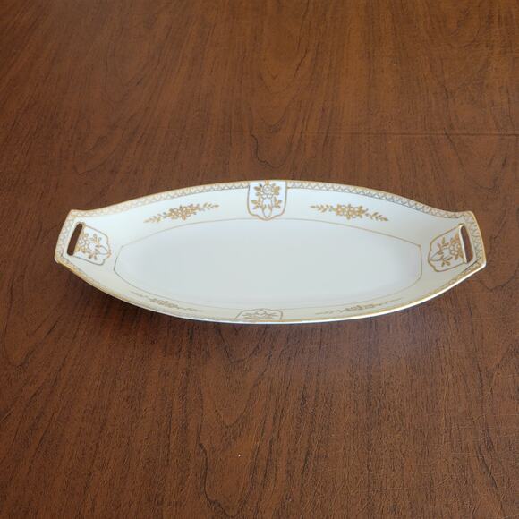 Vintage Noritake Gold Moriage Celery Dish Serving tray - Picture 2 of 16